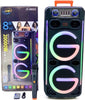 CASSA-KARAOKE-Altoparlante-Bluetooth-Wireless-multifunzione-doppio-8-pollici-con-microfono-SENZA-FILI-telecomando-LUCI-LED-RGB