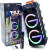 CASSA-KARAOKE-Altoparlante-Bluetooth-Wireless-multifunzione-doppio-8-pollici-con-microfono-SENZA-FILI-telecomando-LUCI-LED-RGB