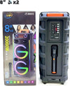 CASSA-KARAOKE-Altoparlante-Bluetooth-Wireless-multifunzione-doppio-8-pollici-con-microfono-SENZA-FILI-telecomando-LUCI-LED-RGB