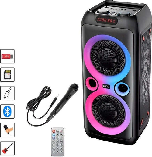 CASSA-Karaoke-TTD-2809-Altoparlante-Bluetooth-wireless-microfono-e-telecomando