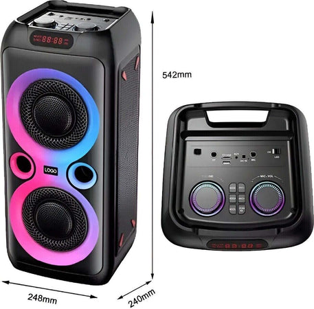 CASSA-Karaoke-TTD-2809-Altoparlante-Bluetooth-wireless-microfono-e-telecomando