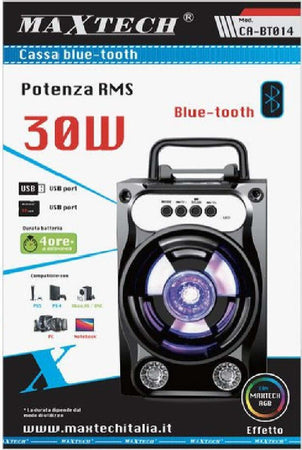 Cassa Portatile Altoparlante Bluetooth Speaker Luci Rgb A Batteria 30w Ca-bt014 Elettronica e telefonia > Accessori Audio e Video > Casse Portatili Trade Shop italia - Napoli, Commerciovirtuoso.it