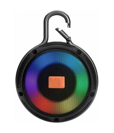 Cassa Speacker Portatile Bluetooth Luce Led Multicolor Con Gancio Per Appenderla