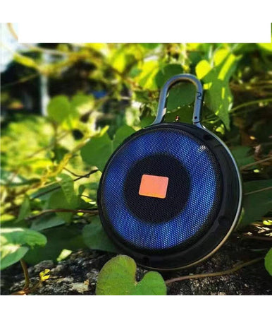 Cassa Speacker Portatile Bluetooth Luce Led Multicolor Con Gancio Per Appenderla