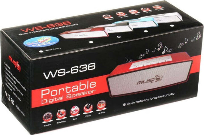 CASSA SPEACKER PORTATILE CON FM SD USB BLUETOOTH MP3 SMARTPHONE SPEAKER WS-636 Elettronica/Audio e video portatile/Accessori/Casse portatili e Docking Station con altoparlanti/Casse portatili Bluetooth Trade Shop italia - Napoli, Commerciovirtuoso.it