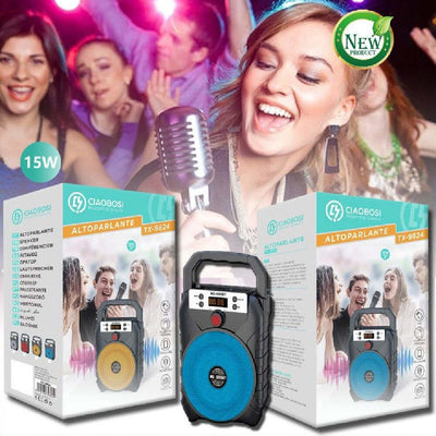 Cassa Speaker Altoparlante Bluetooth 15watt Tx-9824 Radio Fm Tf Usb Ricaricabile Elettronica/Audio e video portatile/Accessori/Casse portatili e Docking Station con altoparlanti/Casse portatili Bluetooth Trade Shop italia - Napoli, Commerciovirtuoso.it