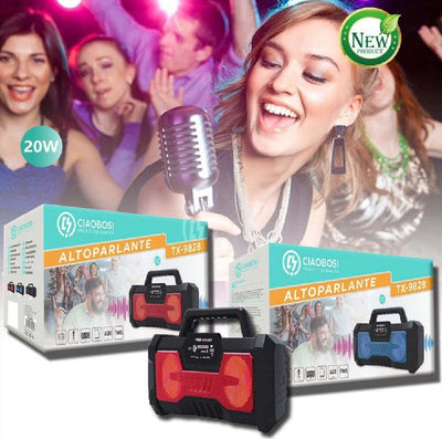 Cassa Speaker Altoparlante Bluetooth 20watt Tx-9828 Radio Fm Tf Usb Ricaricabile Elettronica/Audio e video portatile/Accessori/Casse portatili e Docking Station con altoparlanti/Casse portatili Bluetooth Trade Shop italia - Napoli, Commerciovirtuoso.it