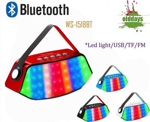 CASSA SPEAKER BLUETOOTH PORTATILE LED USB VIVAVOCE RADIO FM SMARTPHONE WS1518BT Elettronica/Audio e video portatile/Accessori/Casse portatili e Docking Station con altoparlanti/Casse portatili Bluetooth Trade Shop italia - Napoli, Commerciovirtuoso.it