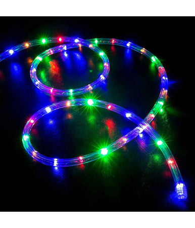 Tubo Luminoso Natalizio 10 Metri Multicolor 240 Luci Con Controller 8 Funzioni