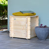 Cassapanca in legno di abete rosso baule da giardino contenitore da esterno