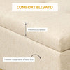 cassaPanca-con-Contenitore-per-ingresso-camera-da-letto-elegante-imbottita-grande-pouf-tessuto-negozio--Poliestere-Trapuntata-con-Gambe-in-Acciaio-d'oro,-110x44x48cm-baule-Beige-F838-353V80BGA