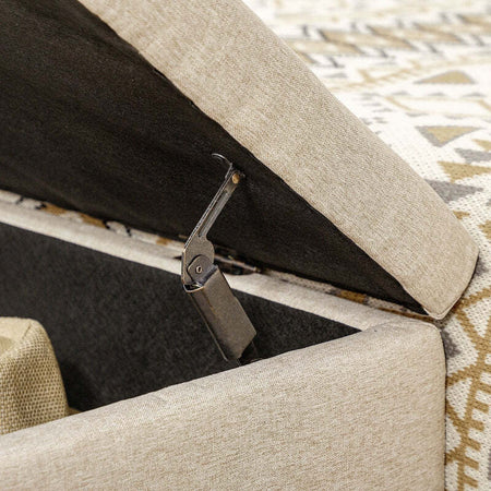 cassaPanca-con-Contenitore-per-ingresso-camera-da-letto-elegante-imbottita-grande-pouf-tessuto-negozio--Poliestere-Trapuntata-con-Gambe-in-Acciaio-d'oro,-110x44x48cm-baule-Beige-F838-353V80BGA