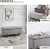 cassaPanca-Contenitore-baule-ingresso-panca-camera-da-letto-grande-pouf-tessuto-negozio-per-Interni-con-Seduta-Imbottita-e-Piedini-Laccati-Oro,-Design-Moderno-ed-Elegante,-100-x-40-x-42cm-F838-024GYA