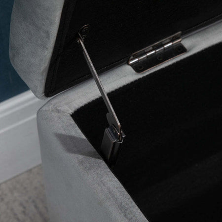 cassaPanca-Contenitore-baule-ingresso-panca-camera-da-letto-grande-pouf-tessuto-negozio-per-Interni-con-Seduta-Imbottita-e-Piedini-Laccati-Oro,-Design-Moderno-ed-Elegante,-100-x-40-x-42cm-F838-024GYA