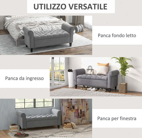 cassaPanca-FondoLetto-in-Tessuto-Vellutato-panca-con-Spazio-Portaoggetti-e-Braccioli-contenitore-baule-ingresso-camera-da-letto-elegante-imbottita-grande-pouf-tessuto-negozio-126x48.5x57-cm,-Grigio-F838-407V01GYA