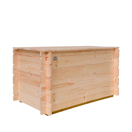 Cassapanca in legno di abete rosso baule da giardino contenitore da esterno