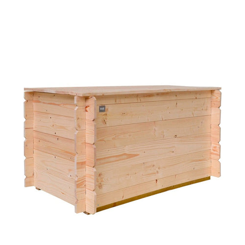 Cassapanca in legno di abete rosso baule da giardino contenitore da esterno