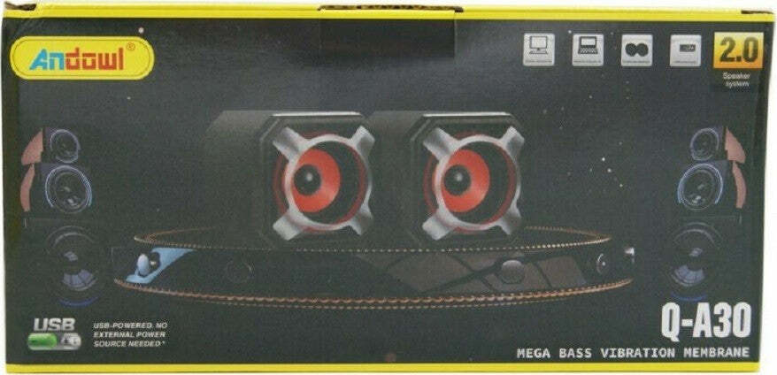 Casse Altoparlante Per Computer 2,0 Mega Bass Bluetooth 10w Usb Portatile Q-a30 Elettronica/Audio e video portatile/Accessori/Casse portatili e Docking Station con altoparlanti/Casse portatili Bluetooth Trade Shop italia - Napoli, Commerciovirtuoso.it