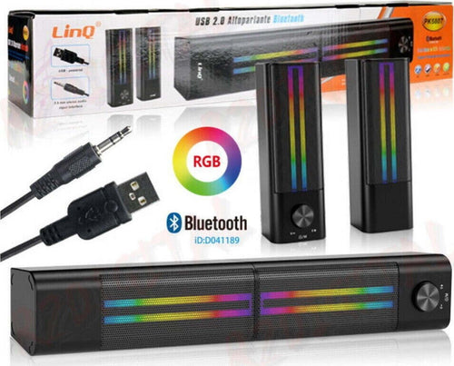 Casse Soundbar Barra Audio Usb 2.0 Speaker Blutooth Led Rgb Home Theatre Pk6807 Elettronica/Home Audio e Hi-Fi/Altoparlanti/Soundbar Trade Shop italia - Napoli, Commerciovirtuoso.it