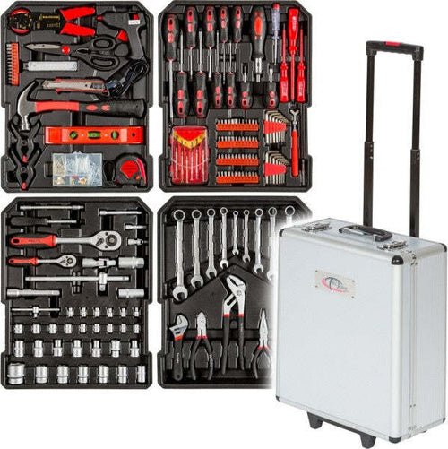 Cassetta Attrezzi A Trolley Officina Portatile Con 187 Utensili 4 Scomparti Fai da te/Utensili elettrici e a mano/Utensili a mano/Set di attrezzi Trade Shop italia - Napoli, Commerciovirtuoso.it