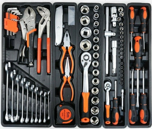 Cassetta Attrezzi 85 Pezzi - Con Chiavi, Cacciaviti, Pinze E Custodia Metallica - Foto 9