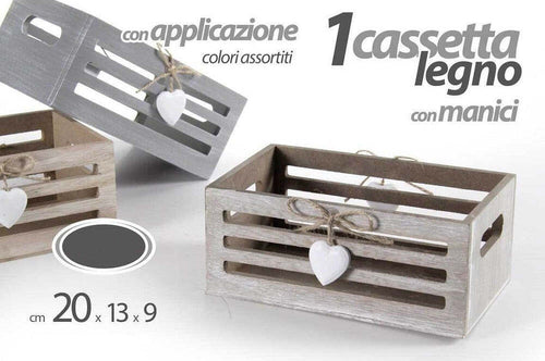Cassetta Cassettina Cuore Portaoggetti Manici In Legno 20x13x9cm 3 Colori 762444 Casa e cucina/Organizzazione interni/Contenitori ceste e cestini/Cestini portaoggetti/Cestini da scaffale Trade Shop italia - Napoli, Commerciovirtuoso.it