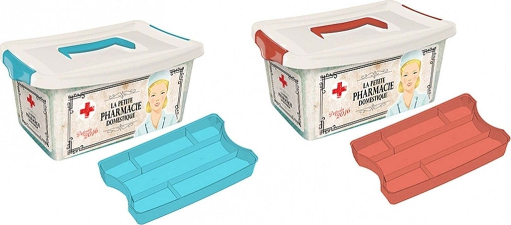 CASSETTA CON MANICO PRONTO SOCCORSO SANITARIA CASSETTO REMOVIBILE MEDICINALI  Trade Shop italia - Napoli, Commerciovirtuoso.it