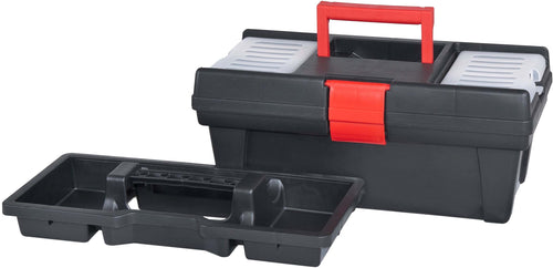 CASSETTA DEGLI ATTREZZI  NERA CON MANICO ROSSO RESISTENTE SOLIDA BEAST