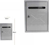Cassetta-Della-Posta-Postale-Box-Lettere-In-Metallo-Da-Esterno-Grigia-26x20cm