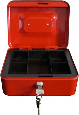 CASSETTA DI SICUREZZA PORTAVALORI CON VASSOIO PORTAMONETE + 2 CHIAVI 20 x 16 CM  Trade Shop italia - Napoli, Commerciovirtuoso.it