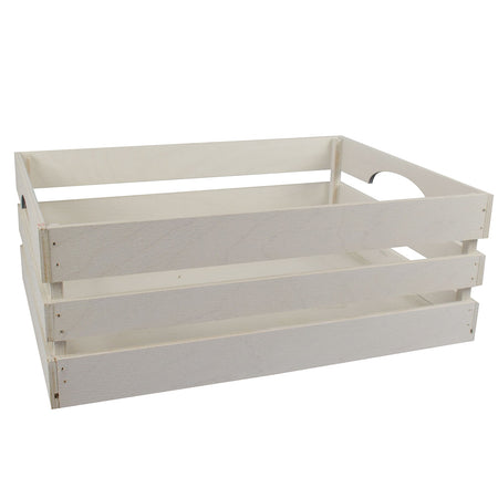 Cassetta decorativa in Legno Bianco per decorazioni natalizie o presepe