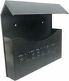Cassetta per posta, porta pubblicità, con tetto in ferro battuto verniciata 32 x h 32 cm