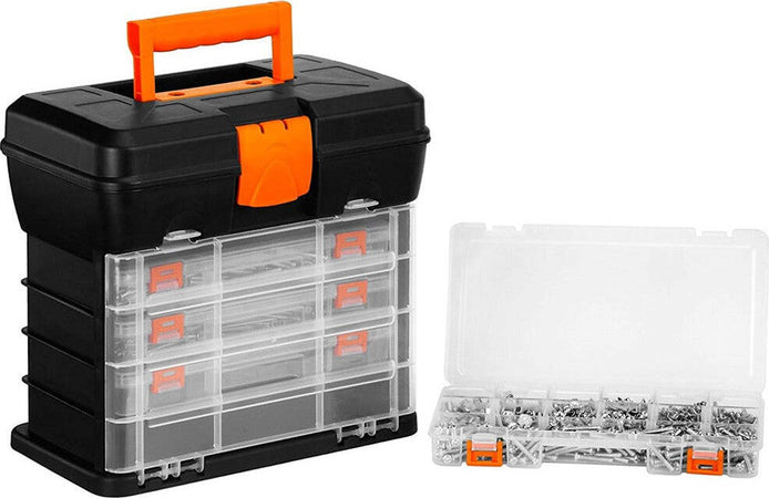 Cassetta Porta Attrezzi Porta Utensili In Plastica Con Cassetti 27x18x26,5cm Casa, arredamento e bricolage > Bricolage e fai da te > Cassette Attrezzi Trade Shop italia - Napoli, Commerciovirtuoso.it
