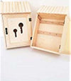 Cassetta-Porta-Chiavi-Postale-Legno-Portachiavi-Appendichiavi-Key-Box-Decoupage