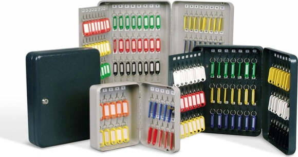 Cassetta portachiavi da muro - 30x24x7 cm - 84 posti - grigio antracite - Metalplus Fai da te/Sicurezza e protezione/Lucchetti e cerniere/Lucchetti con chiave Eurocartuccia - Pavullo, Commerciovirtuoso.it