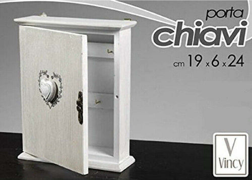 Cassetta Portachiavi Da Parete In Legno Bianco Con Cuore Stile Shabby Chic Casa, arredamento e bricolage > Arredamento > Portaoggetti Trade Shop italia - Napoli, Commerciovirtuoso.it