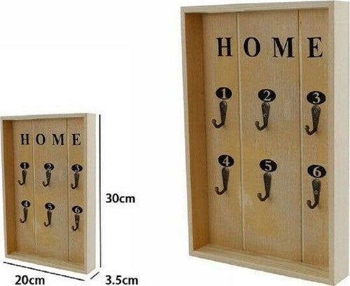 Cassetta Portachiavi In Legno Naturale 6 Posti Decoupage Home 20x30x3.5cm 07077 Casa, arredamento e bricolage > Arredamento > Portaoggetti Trade Shop italia - Napoli, Commerciovirtuoso.it