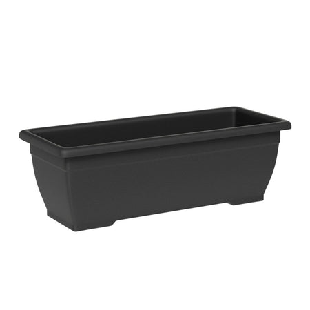Vaso rettangolare ''Nara" in plastica 100% riciclata per fiori e piante da giardino