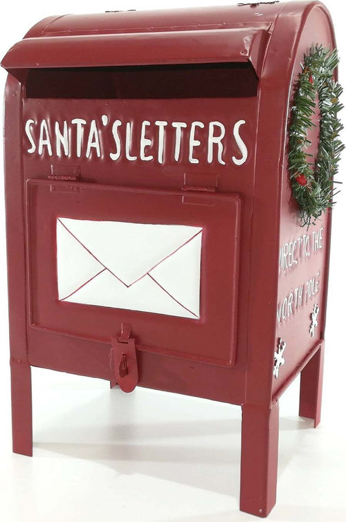 Cassetta portalettere per letterine a Babbo Natale decorazione rossa h27 cm Casa e cucina/Decorazioni per interni/Addobbi e decorazioni per ricorrenze/Decorazioni natalizie/Ghirlande e corone MagiediNatale.it - Altamura, Commerciovirtuoso.it