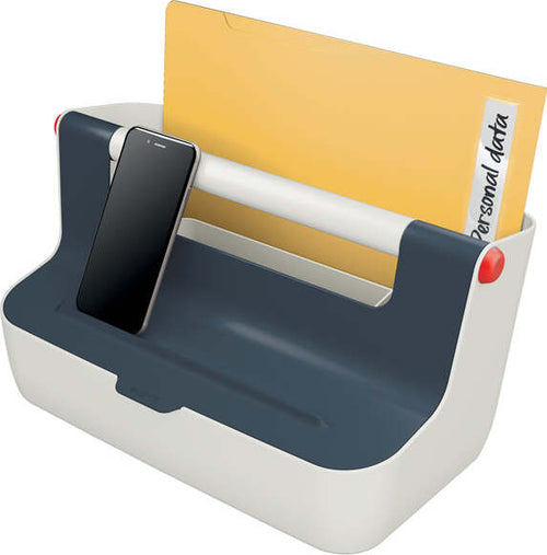 Cassetta portaoggetti con maniglia Cosy - grigio - Leitz Casa e cucina/Arredamento/Studio/Mobiletti e credenze/Cassetti Eurocartuccia - Pavullo, Commerciovirtuoso.it