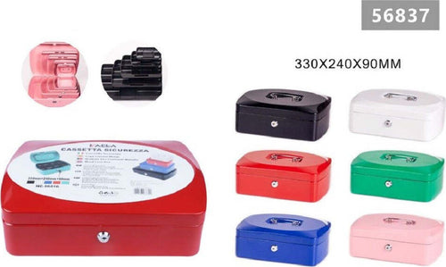 Cassetta Portavalori Cassaforte Di Sicurezza In Metallo Chiavi 33x24x9 Cm 56837 Fai da te/Sicurezza e protezione/Cassette dei contanti Trade Shop italia - Napoli, Commerciovirtuoso.it