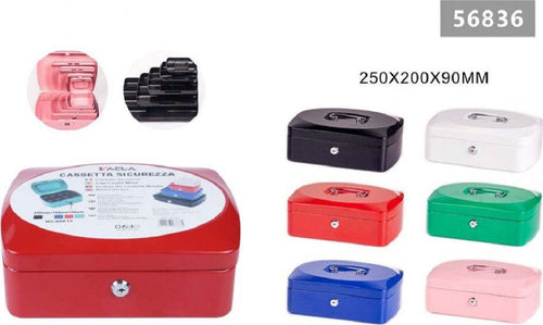 Cassetta Portavalori Cassaforte Sicurezza In Metallo Chiavi 25 X 19 X 9 Cm 56836 Fai da te/Sicurezza e protezione/Cassette dei contanti Trade Shop italia - Napoli, Commerciovirtuoso.it