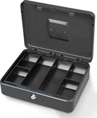 Cassetta portavalori Secur - 30x24x9 cm - grigio chiaro - Metalplus Cancelleria e prodotti per ufficio/Archivio ufficio e accessori per scrivania/Casseforti portamonete e contabanconote/Piccole casseforti per contanti e assegni Eurocartuccia - Pavullo, Commerciovirtuoso.it