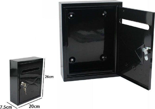 Cassetta Posta Postale Box Lettere In Metallo Da Esterno Nera 26x20x7.5cm 64912 Articoli da Giardino > Arredo giardino > Prodotti Da Esterno Trade Shop italia - Napoli, Commerciovirtuoso.it