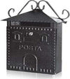 Cassetta-Posta-Postale-In-Ferro-Battuto-Esterno-Buca-Lettere-30x36x10cm
