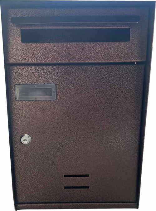 Cassetta postale bronzo verniciata a polvere h 37 cm montaggio a parete