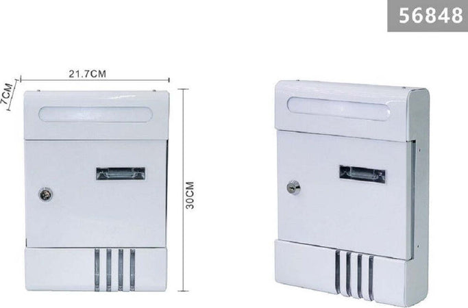 Cassetta Postale In Metallo Porta Lettere Chiave Buca Posta H2803 Bianca 56848 Fai da te/Ferramenta/Cassette della posta e accessori/Cassette postali con fissaggio a parete Trade Shop italia - Napoli, Commerciovirtuoso.it