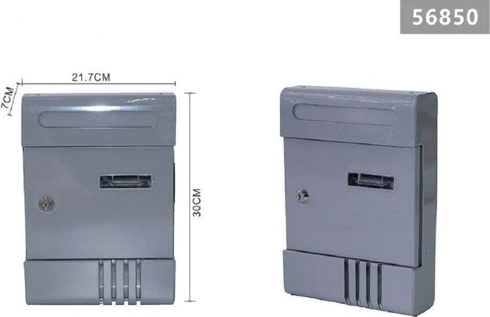Cassetta Postale In Metallo Porta Lettere Chiave Buca Posta H2803 Grigia 56850 Fai da te/Ferramenta/Cassette della posta e accessori/Cassette postali con fissaggio a parete Trade Shop italia - Napoli, Commerciovirtuoso.it