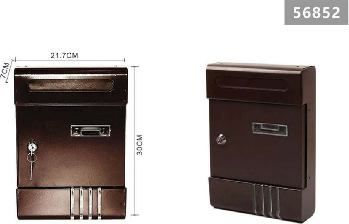 Cassetta Postale In Metallo Porta Lettere Chiave Buca Posta H2803 Marrone 56852 Fai da te/Ferramenta/Cassette della posta e accessori/Cassette postali con fissaggio a parete Trade Shop italia - Napoli, Commerciovirtuoso.it