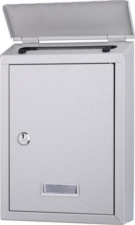 Cassetta Postale Parete In Acciaio Buca Lettere Posta Esterno Con Chiave Grigio Fai da te/Ferramenta/Cassette della posta e accessori/Cassette postali con fissaggio a parete Trade Shop italia - Napoli, Commerciovirtuoso.it